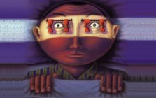 Hombre que no puede dormir por sus acúfenos tinntius